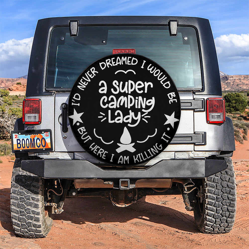 Super Camping Lady Car Spare Tire Cover