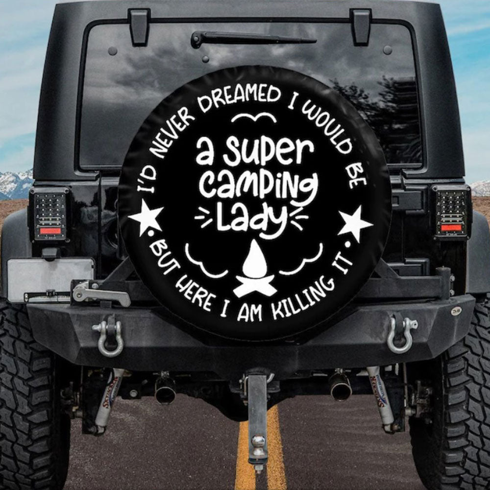 Super Camping Lady Car Spare Tire Cover
