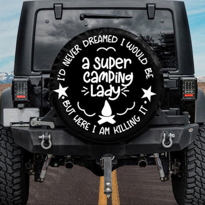 Super Camping Lady Car Spare Tire Cover