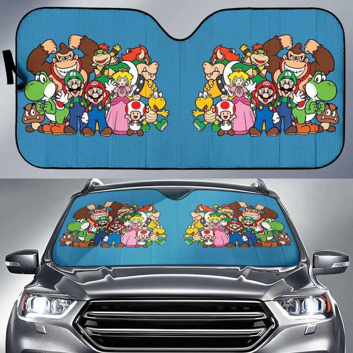 Super Mario Bros Characters Auto Sun Shades Mn05 Universal Fit 111204