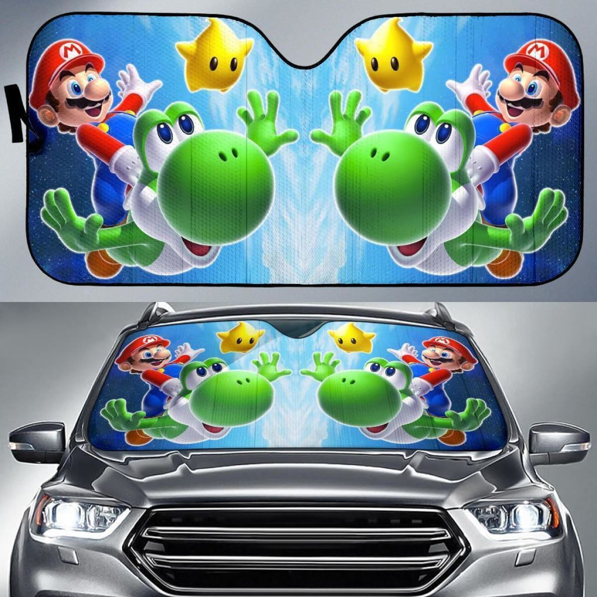 Super Mario Bros Galaxy Auto Sun Shades Mn05 Universal Fit 111204
