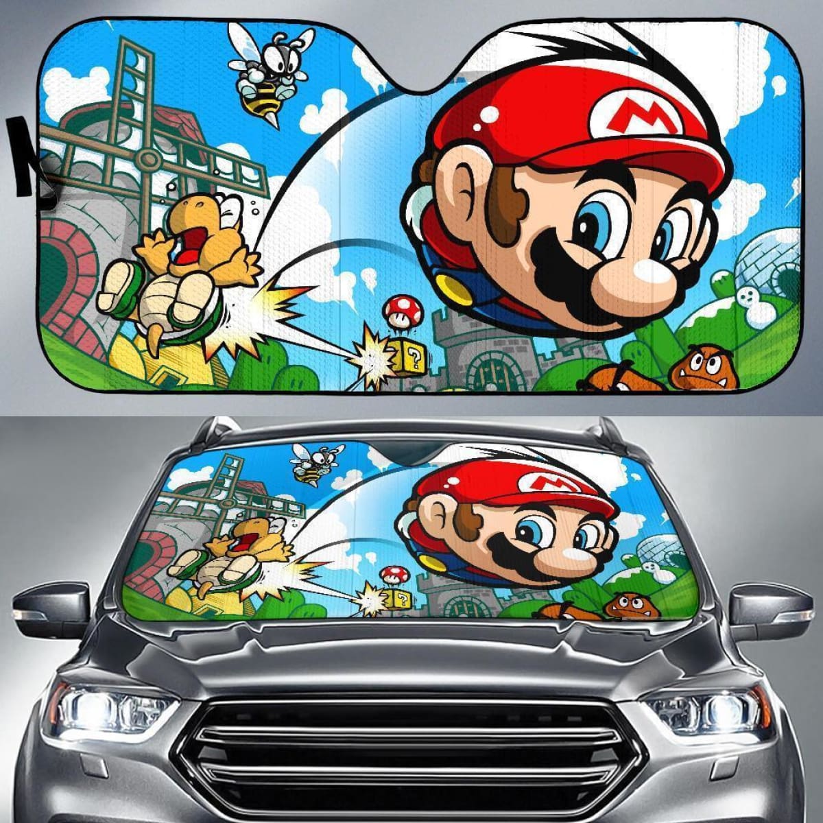 Super Mario Bros Pinball Land Auto Sun Shades Mn05 Universal Fit 111204