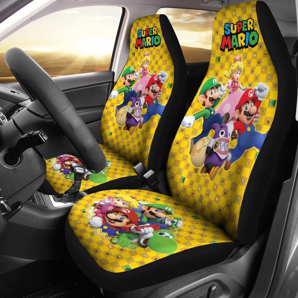 Super Mario Car Seat Covers Custom For Fans Ci221216-09