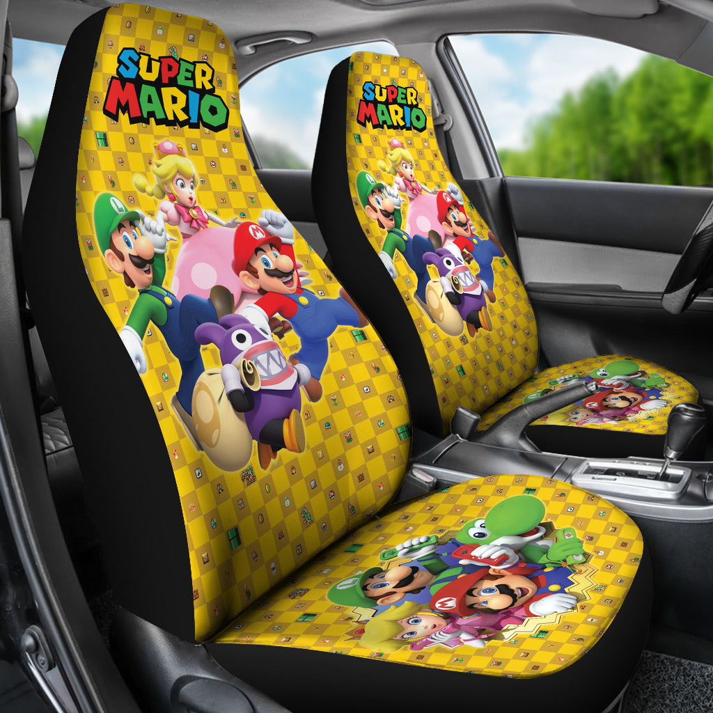 Super Mario Car Seat Covers Custom For Fans Ci221216-09