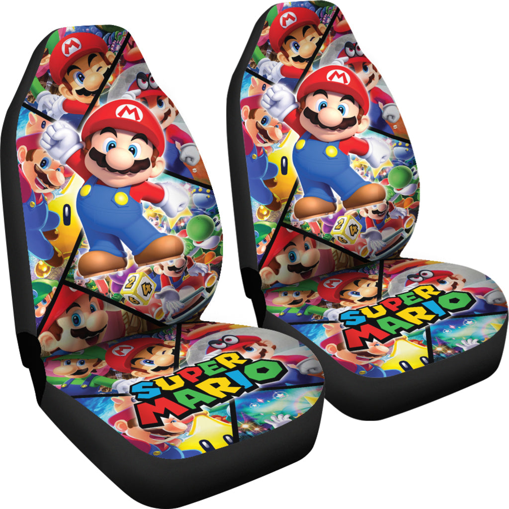 Super Mario Car Seat Covers Custom For Fans Ci221219-05