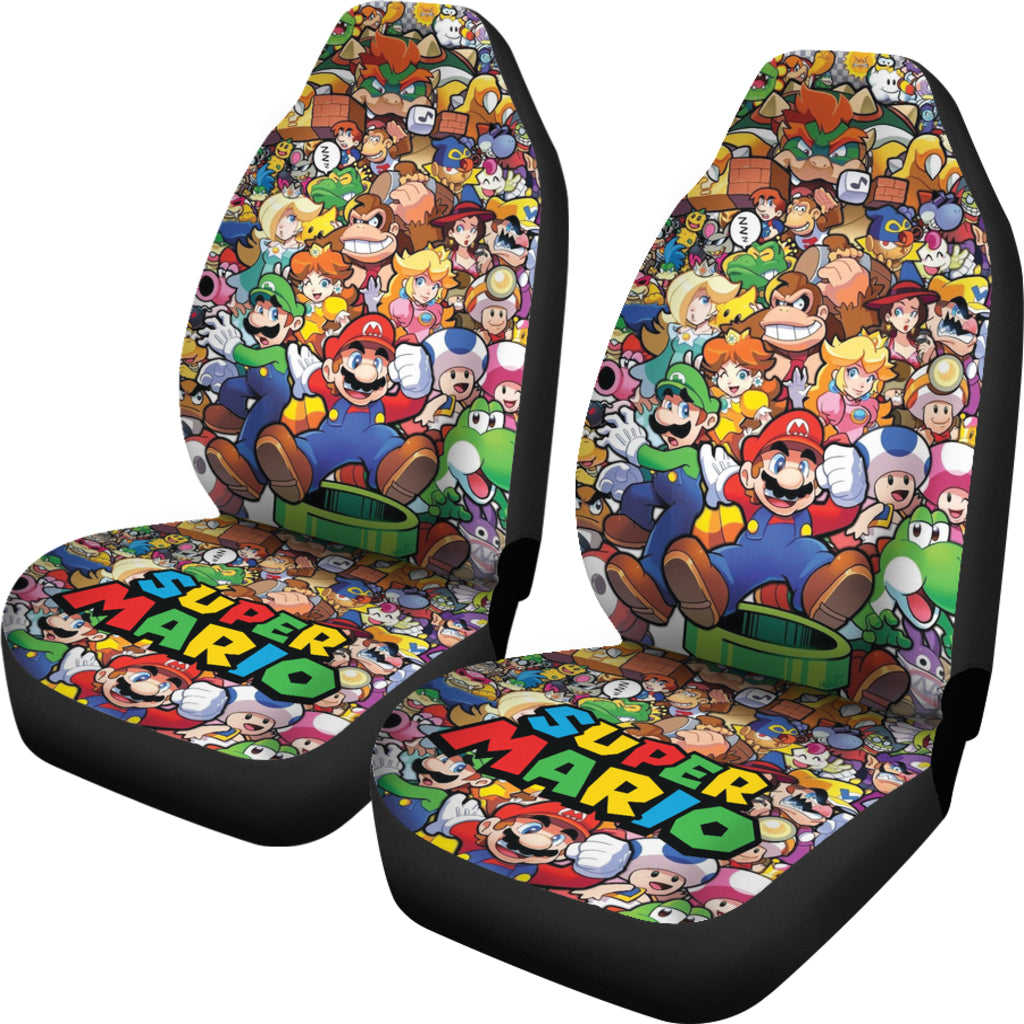 Super Mario Car Seat Covers Custom For Fans Ci221216-04