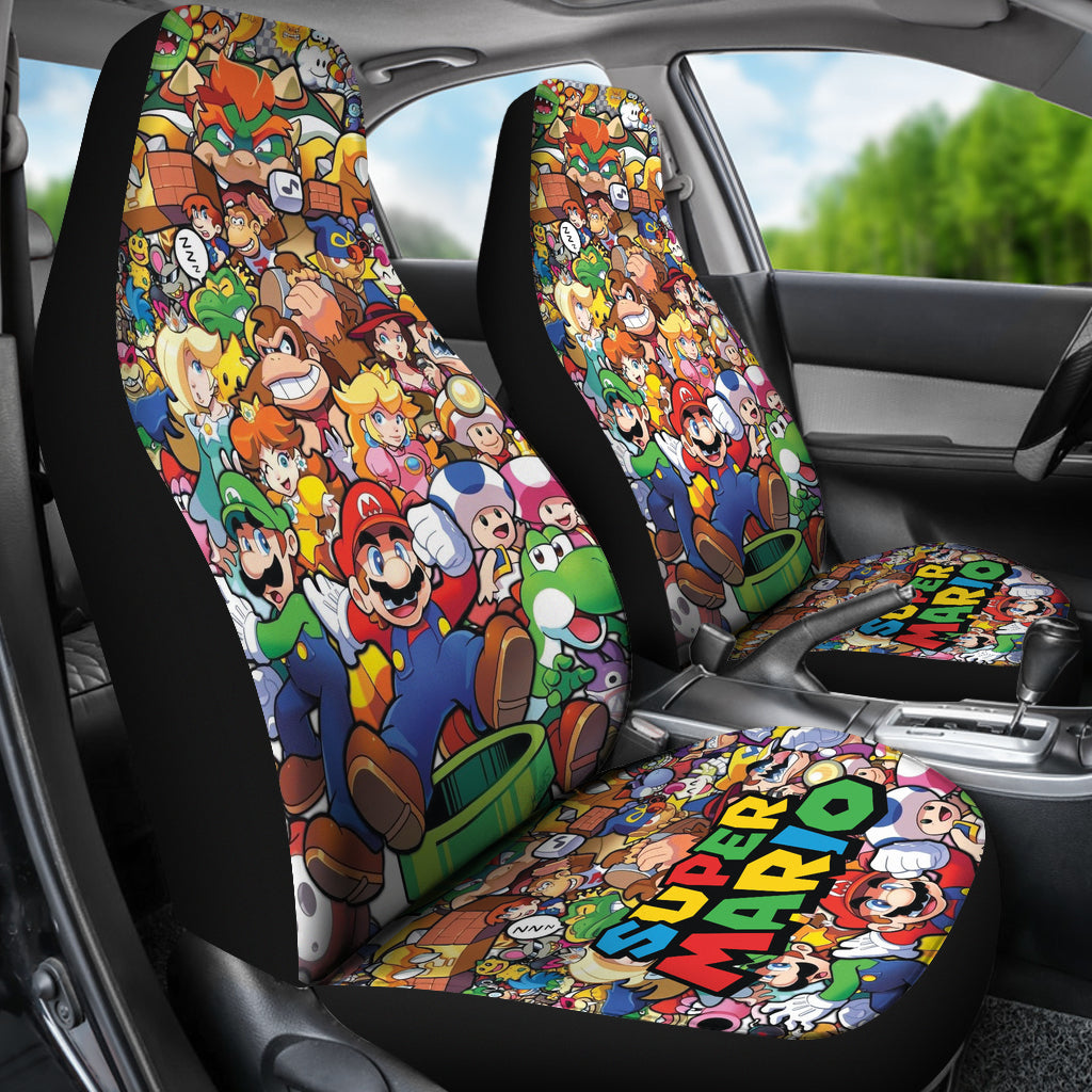 Super Mario Car Seat Covers Custom For Fans Ci221216-04