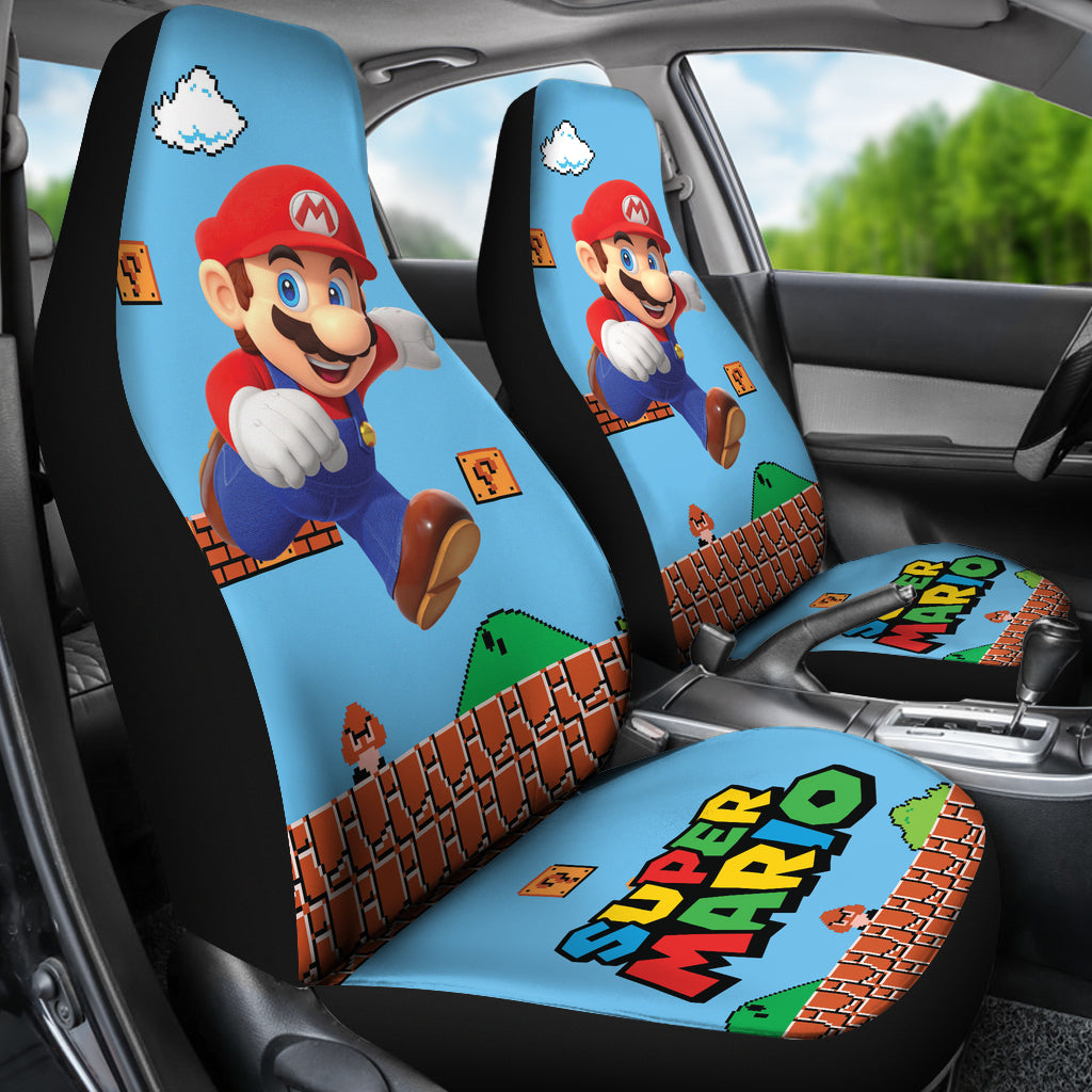 Super Mario Car Seat Covers Custom For Fans Ci221219-02