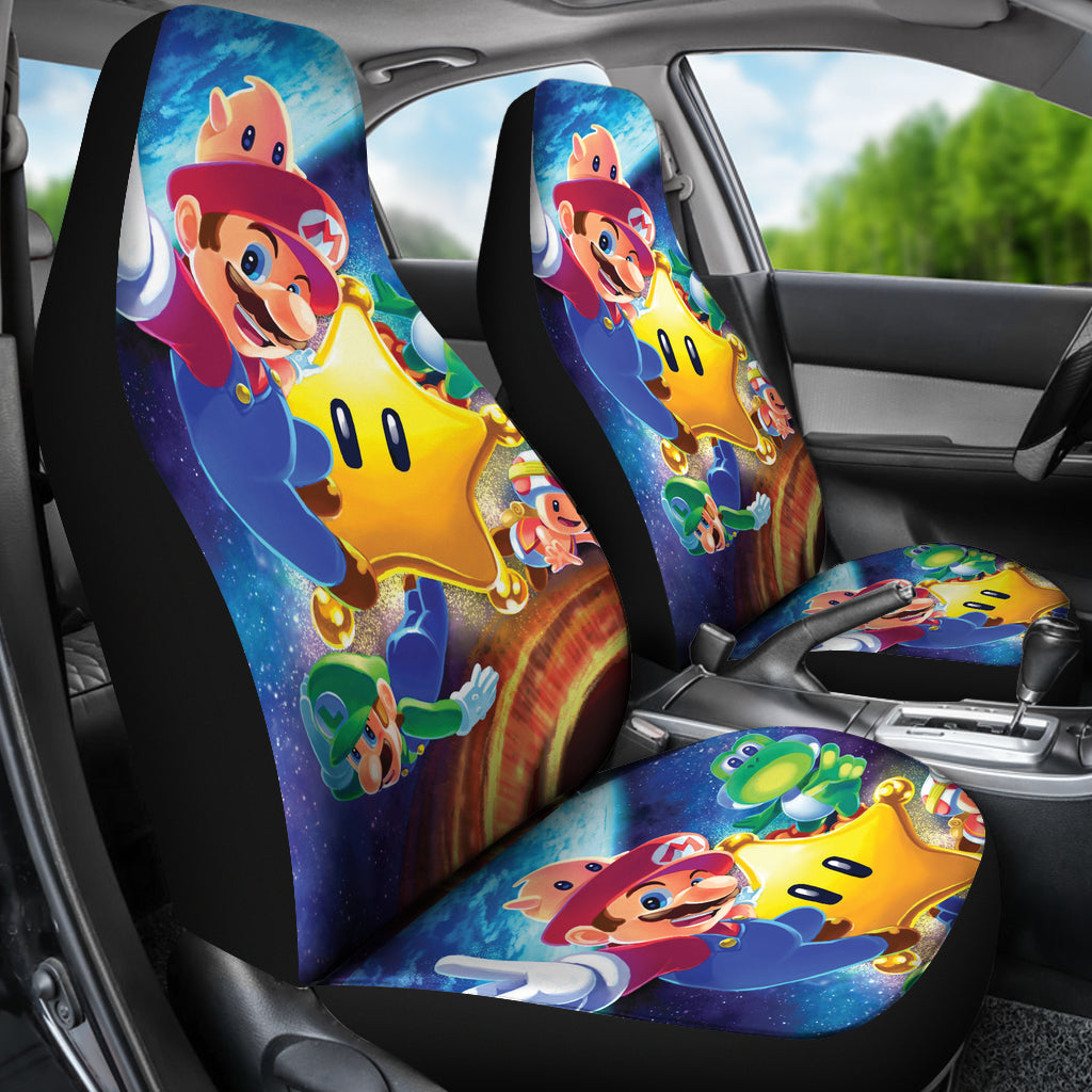 Super Mario Car Seat Covers Custom For Fans Ci221216-02