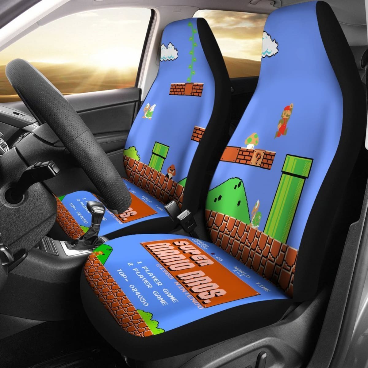 Super Mario Let'S Play Car Seat Covers Mn05 Universal Fit 225721