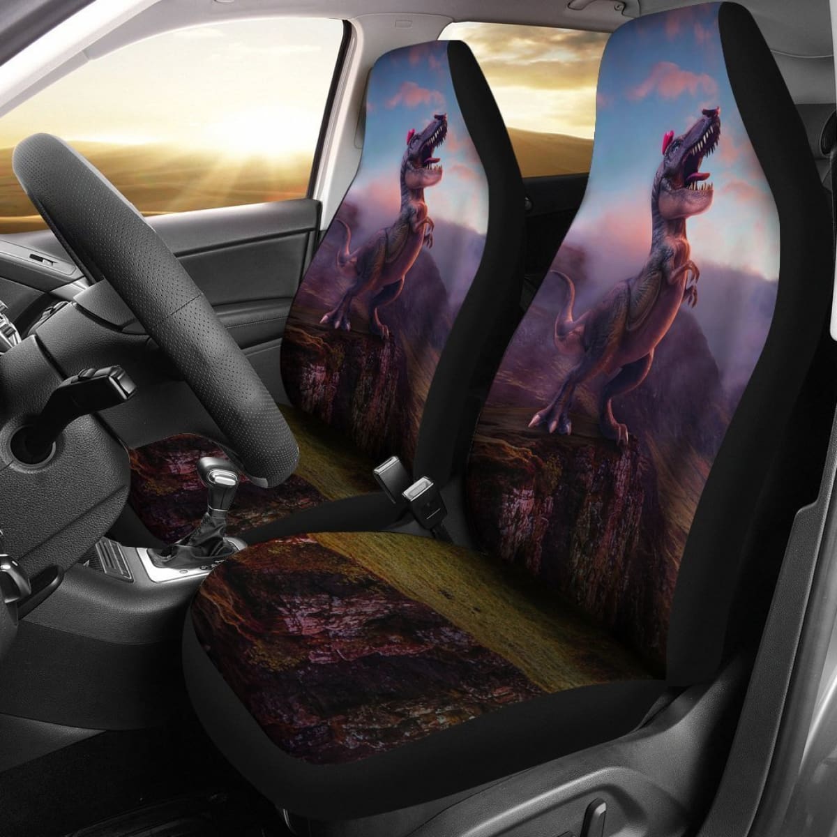 Super Mario Odyssey Dinosaur Car Seat Covers Lt04 Universal Fit 225721