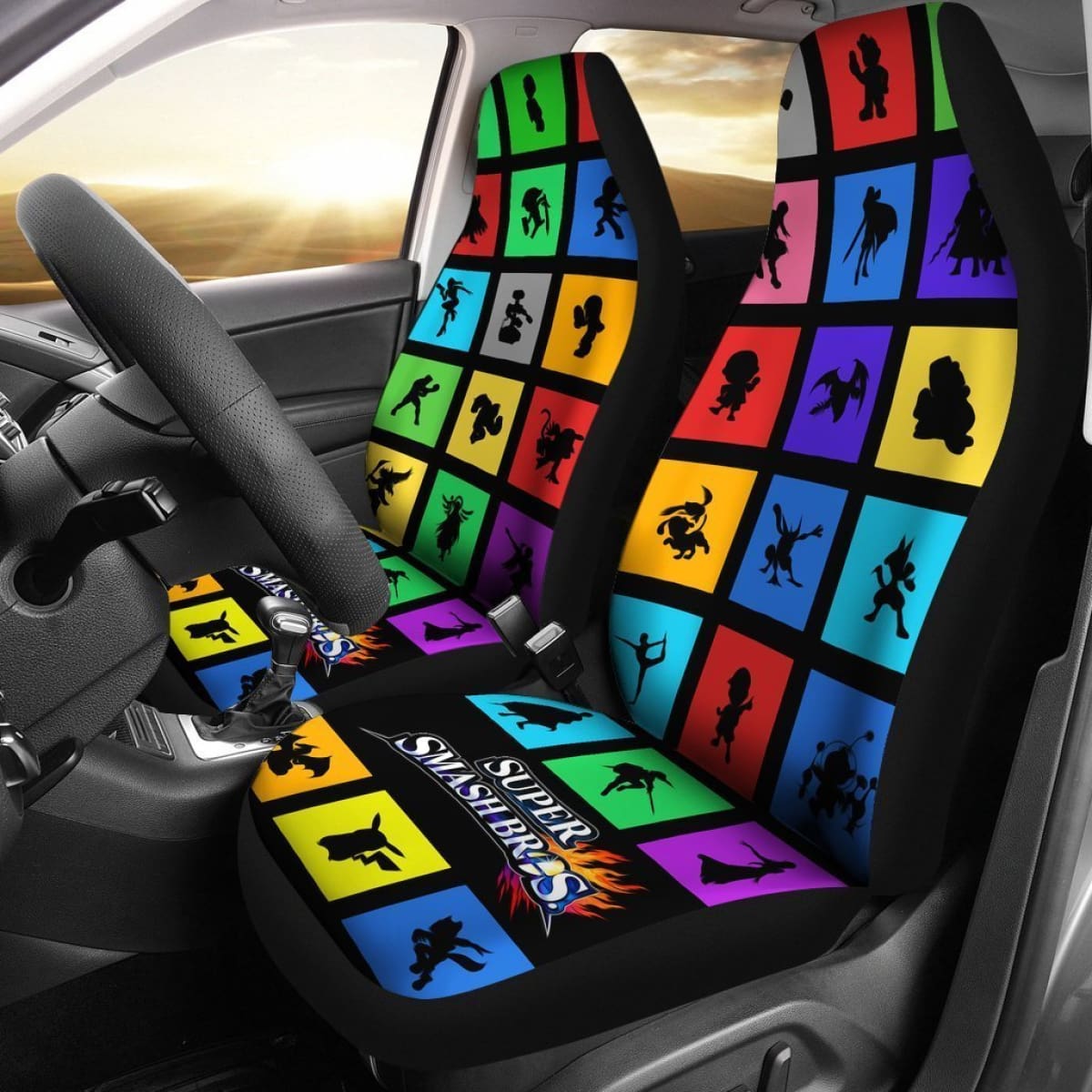 Super Smash Bros All Heroes Car Seat Covers Mn05 Universal Fit 225721