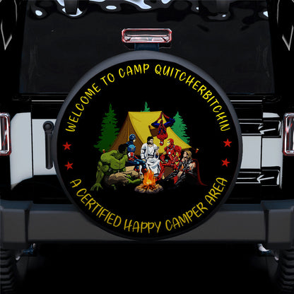 Superhero Jesus Camping Car Spare Tire Cover