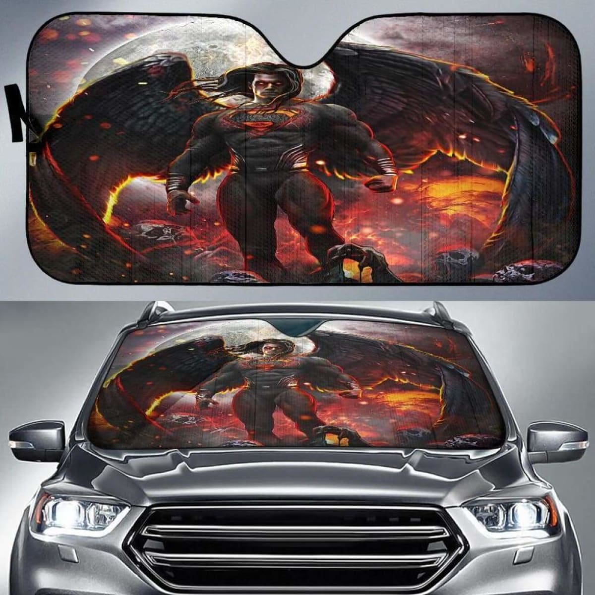 Superman Dark Car Auto Sun Shades Universal Fit 051312