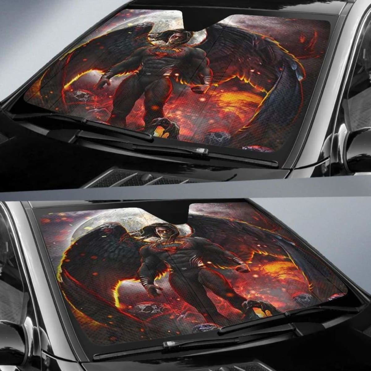 Superman Dark Car Auto Sun Shades Universal Fit 051312