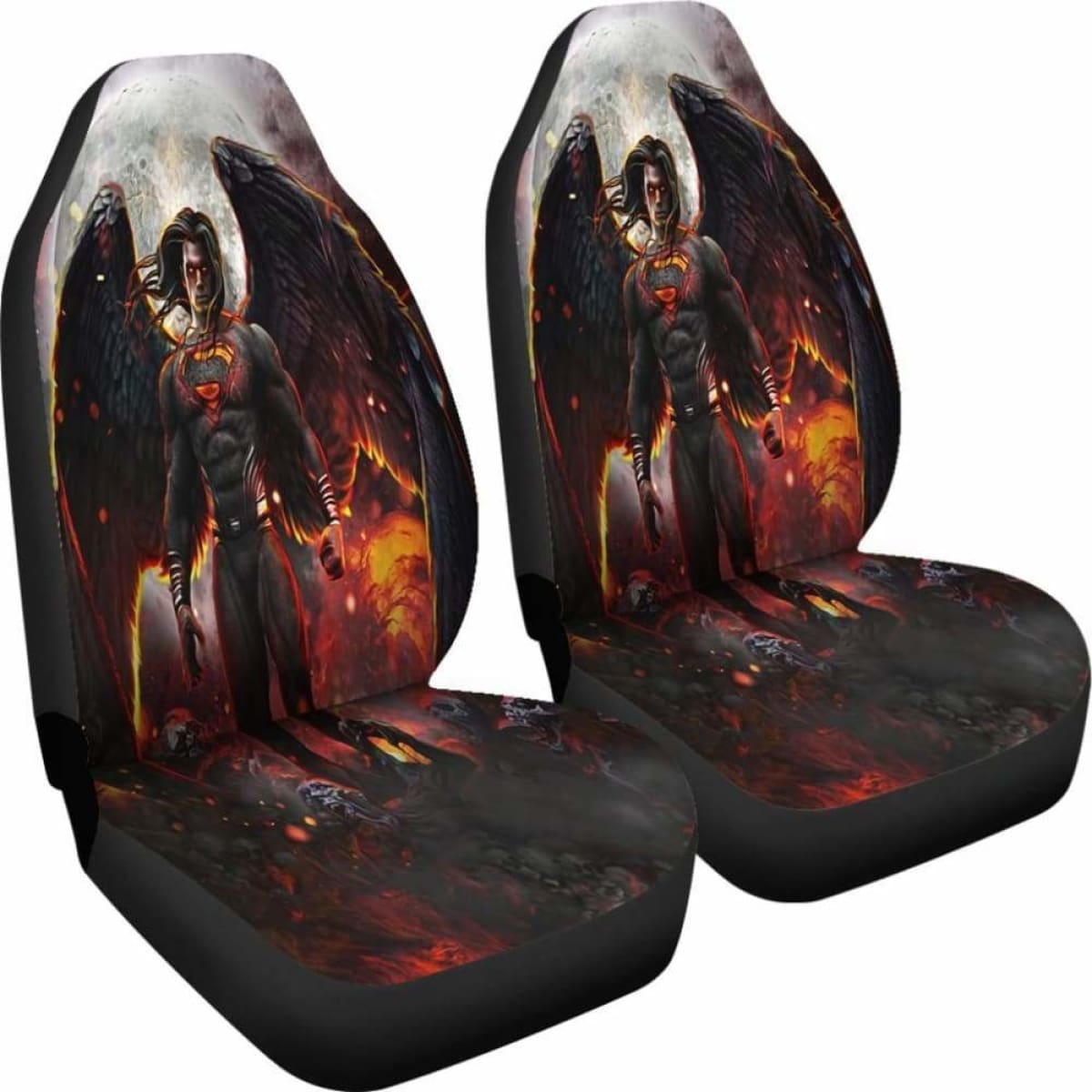 Superman Dark Car Seat Covers Universal Fit 051012