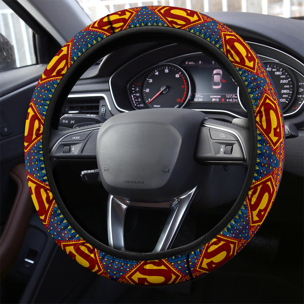 Superman Premium Custom Car Steering Wheel Cover