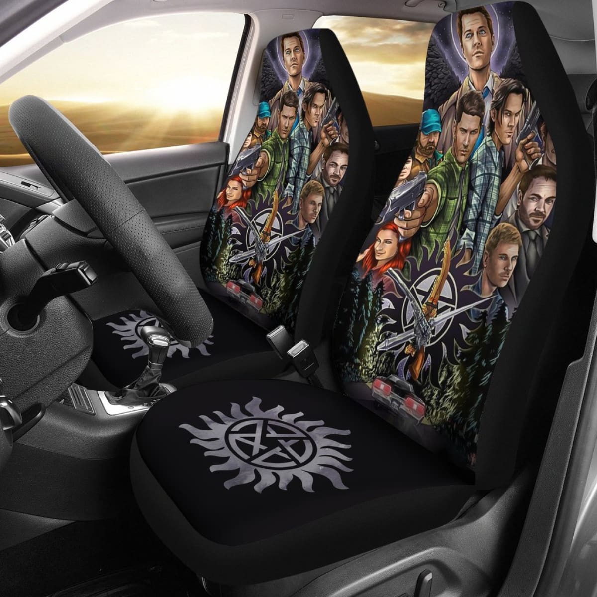 Supernatural Car Seat Covers American Tv Series H040320 Universal Fit 225311