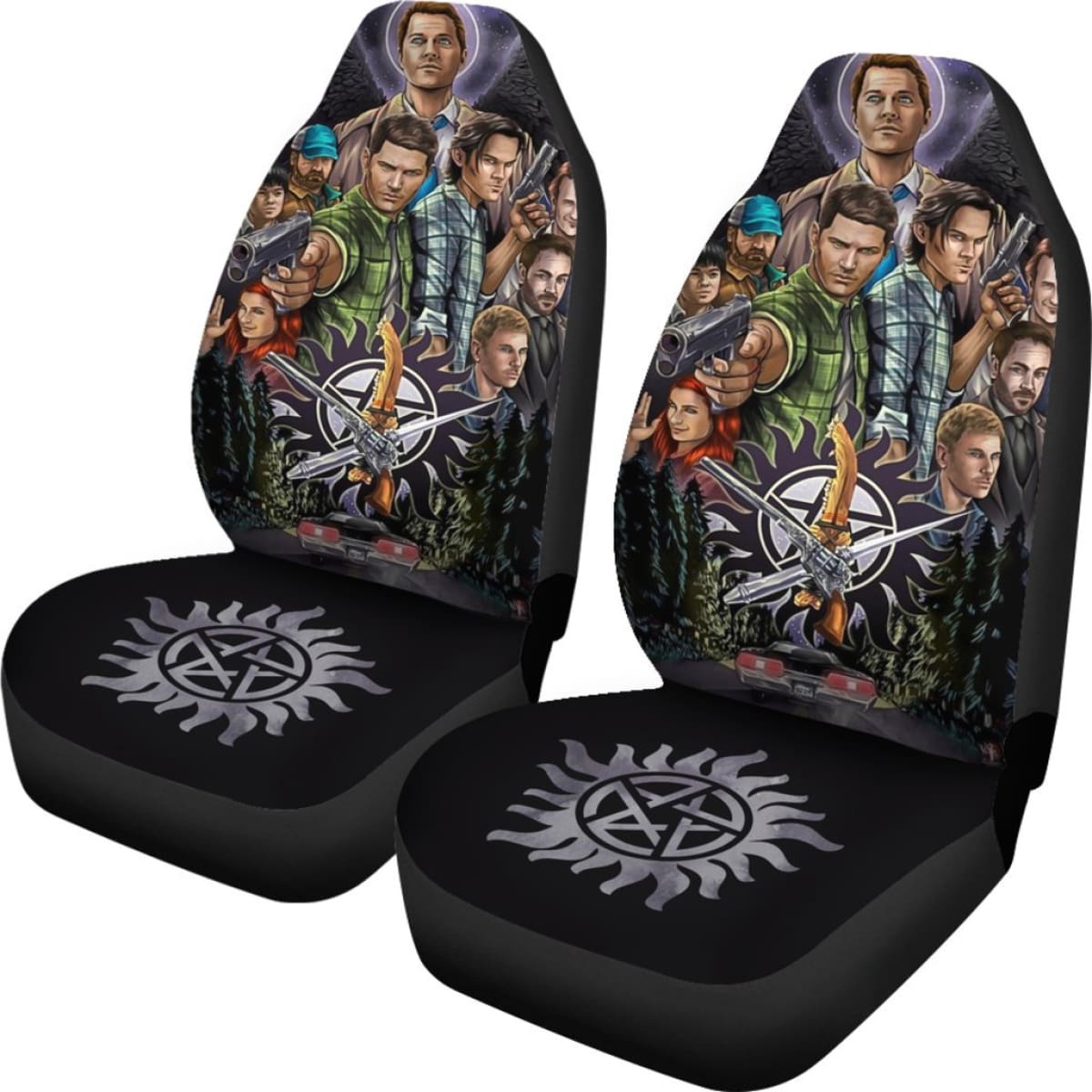 Supernatural Car Seat Covers American Tv Series H040320 Universal Fit 225311