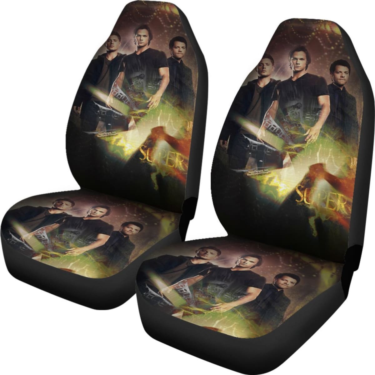 Supernatural Car Seat Covers Movie Fan Gift H040320 Universal Fit 225311