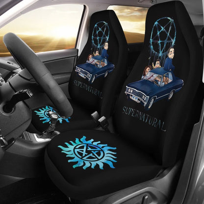 Supernatural Chibi Cute Car Seat Covers Movie H040320 Universal Fit 225311