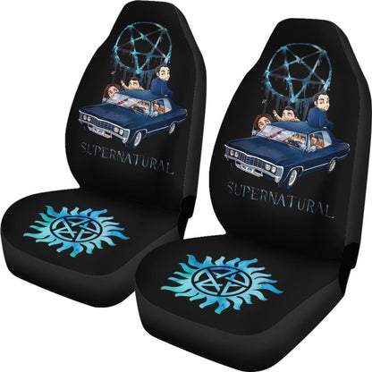 Supernatural Chibi Cute Car Seat Covers Movie H040320 Universal Fit 225311