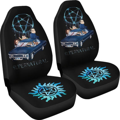 Supernatural Chibi Cute Car Seat Covers Movie H040320 Universal Fit 225311