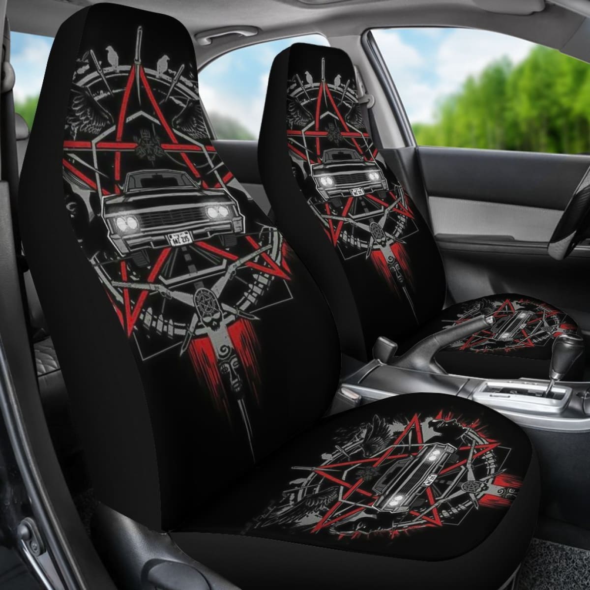 Supernatural Logo Art Car Seat Covers Movie Fan Gift H040320 Universal Fit 225311