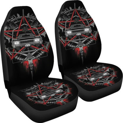 Supernatural Logo Art Car Seat Covers Movie Fan Gift H040320 Universal Fit 225311