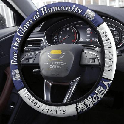 Survey Corps Symbols Anime Steering Wheel Cover Custom Anime Attack On Titan Car Accessories