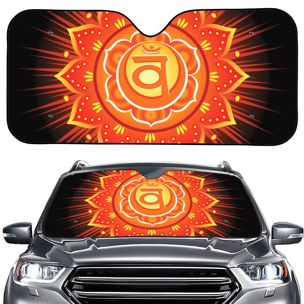 Swadhisthana Chakra Mandala Print Car Windshield Sun Shade