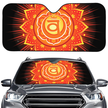 Swadhisthana Chakra Mandala Print Car Windshield Sun Shade