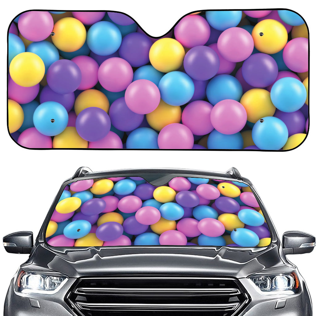 Sweet Candy Ball Pattern Print Car Windshield Sun Shade