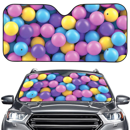 Sweet Candy Ball Pattern Print Car Windshield Sun Shade
