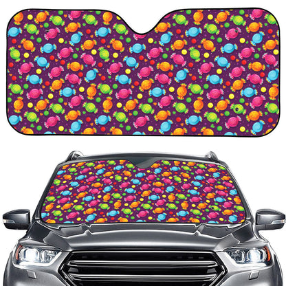 Sweet Candy Pattern Print Car Windshield Sun Shade