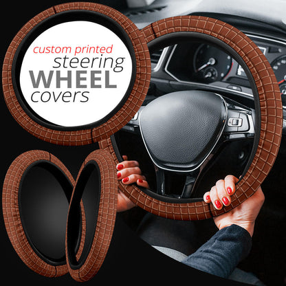 Sweet Chocolate Bar Premium Car Steering Wheel Cover