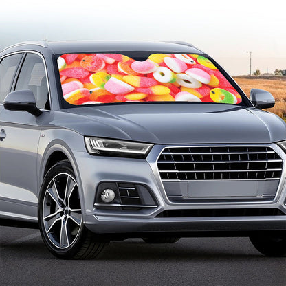 Sweet Gummy Print Car Windshield Sun Shade