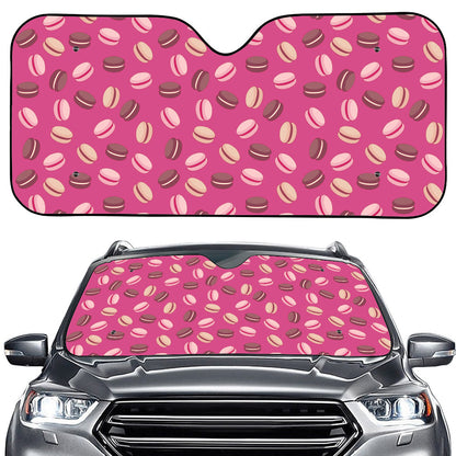 Sweet Macarons Pattern Print Car Windshield Sun Shade