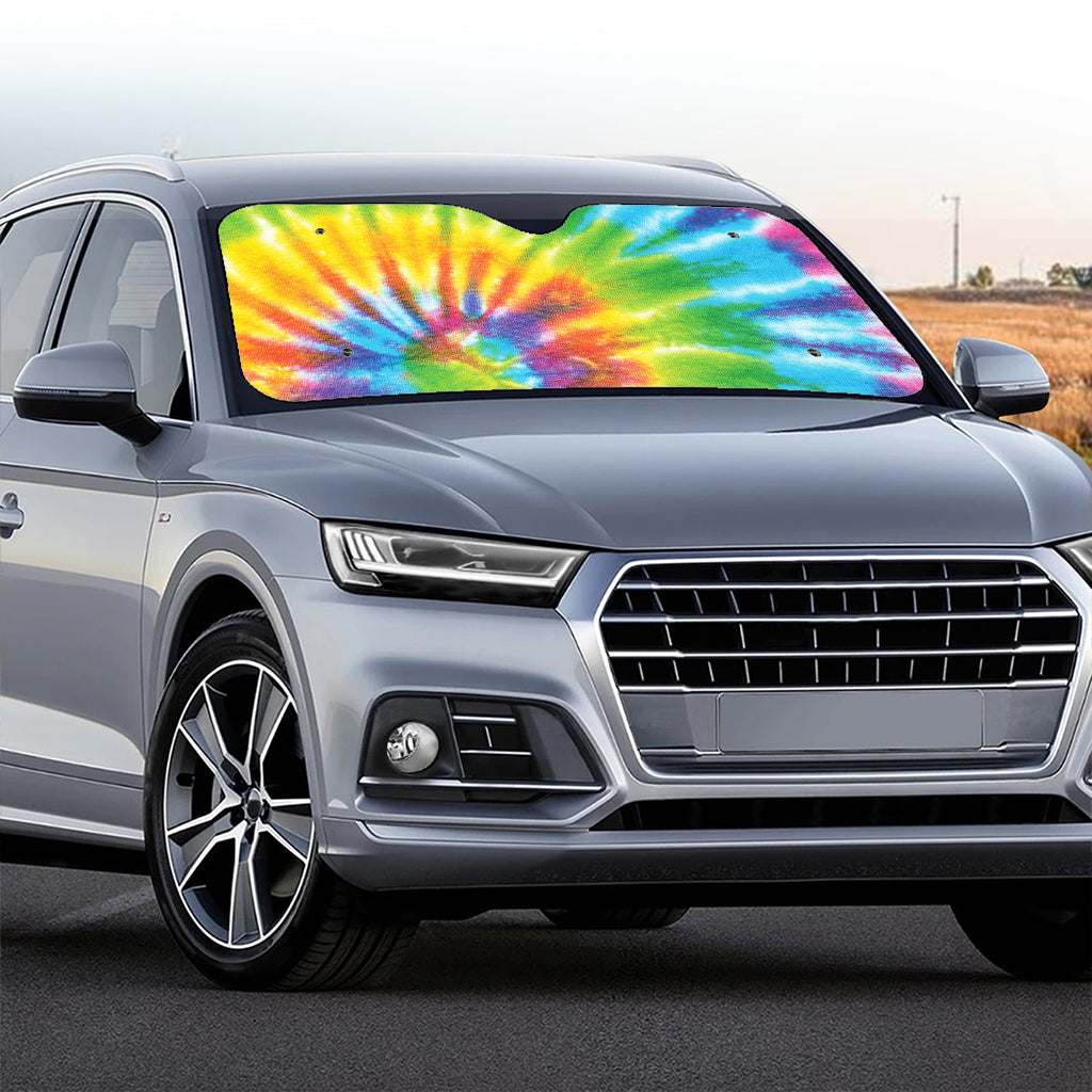 Swirl Tie Dye Print Car Windshield Sun Shade