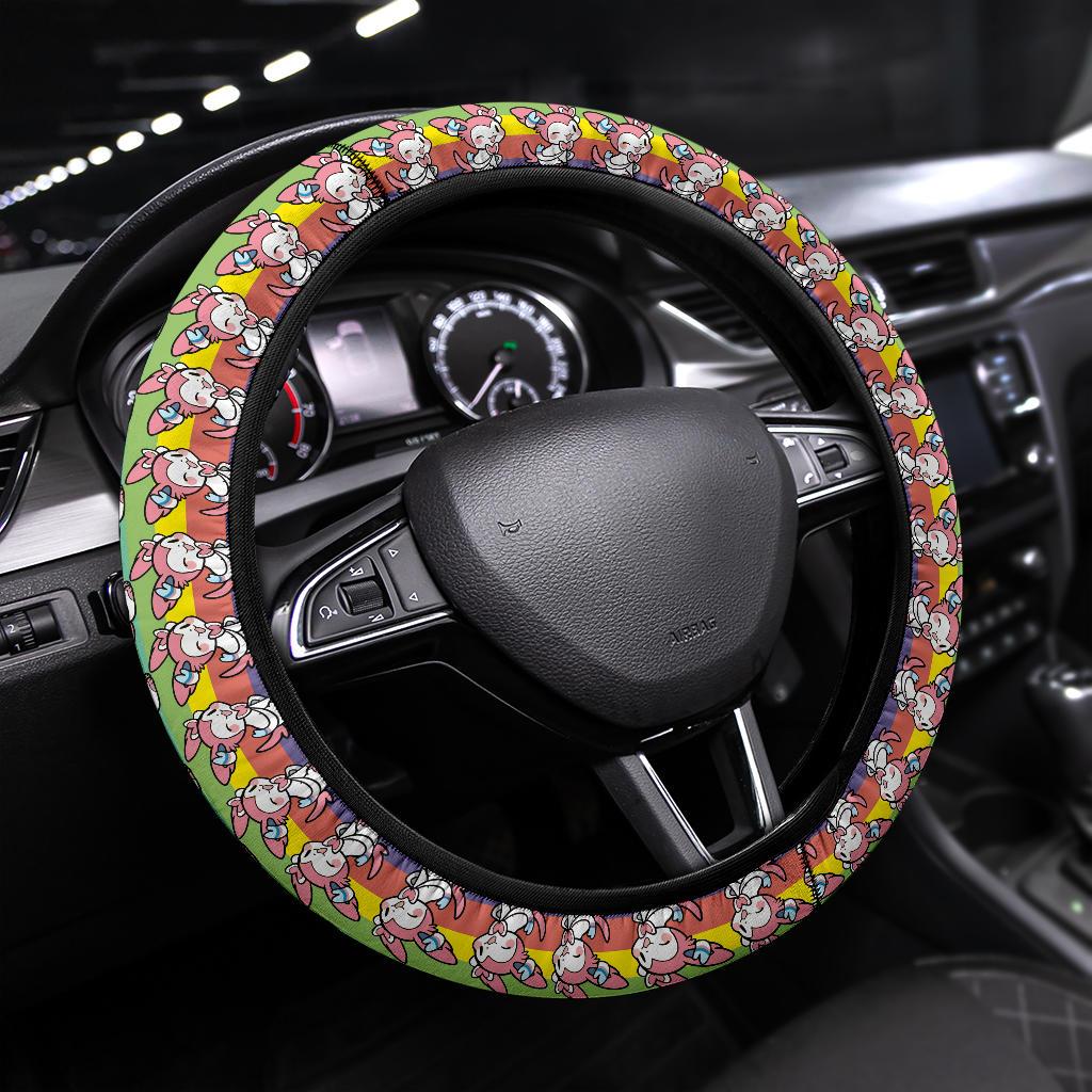 Sylveon Anime Custom Car Steering Wheel Cover