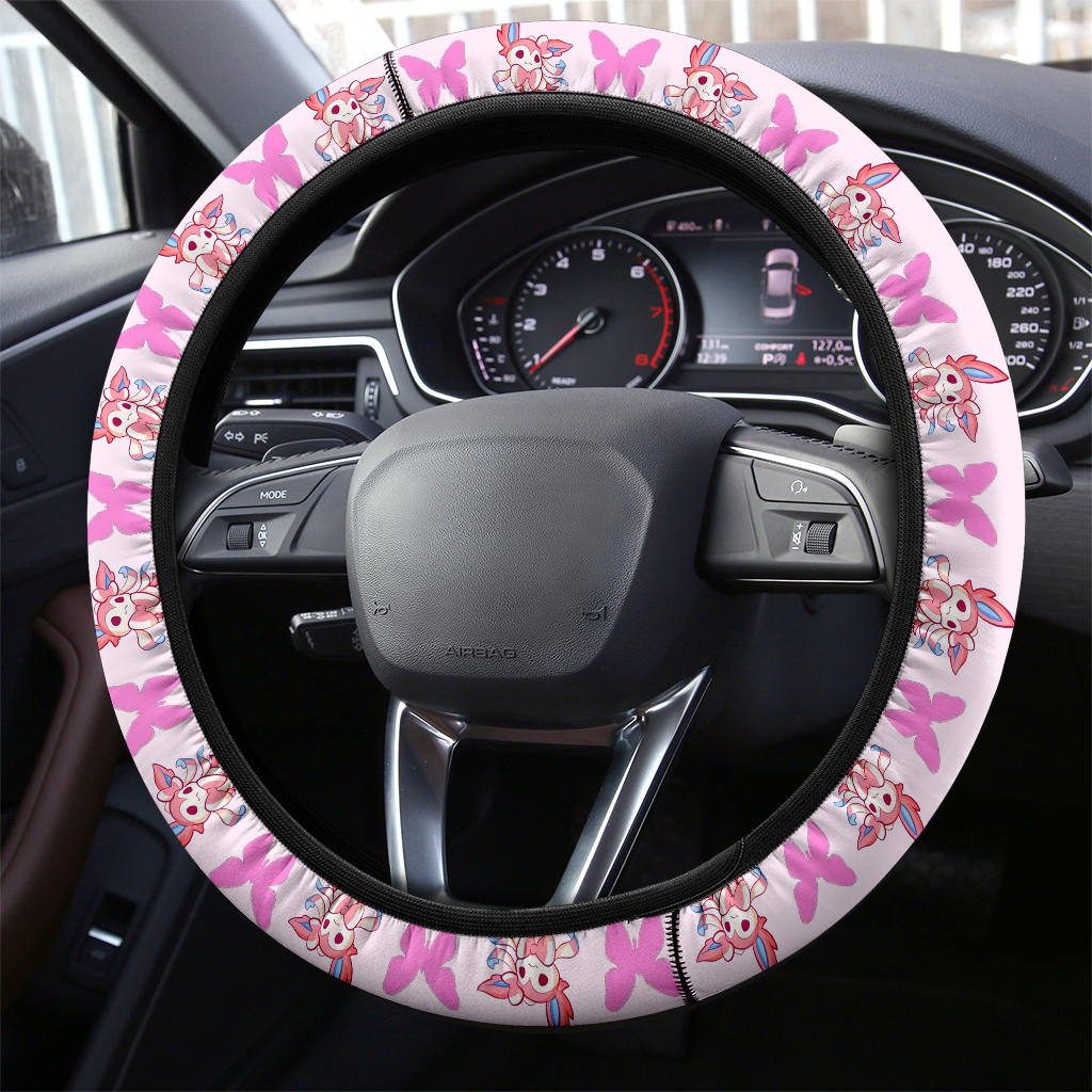 Sylveon Eevee Evolution Car Steering Wheel Cover