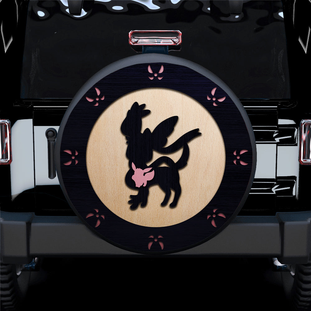 Sylveon Eevee Evolution Wood Car Spare Tire Cover