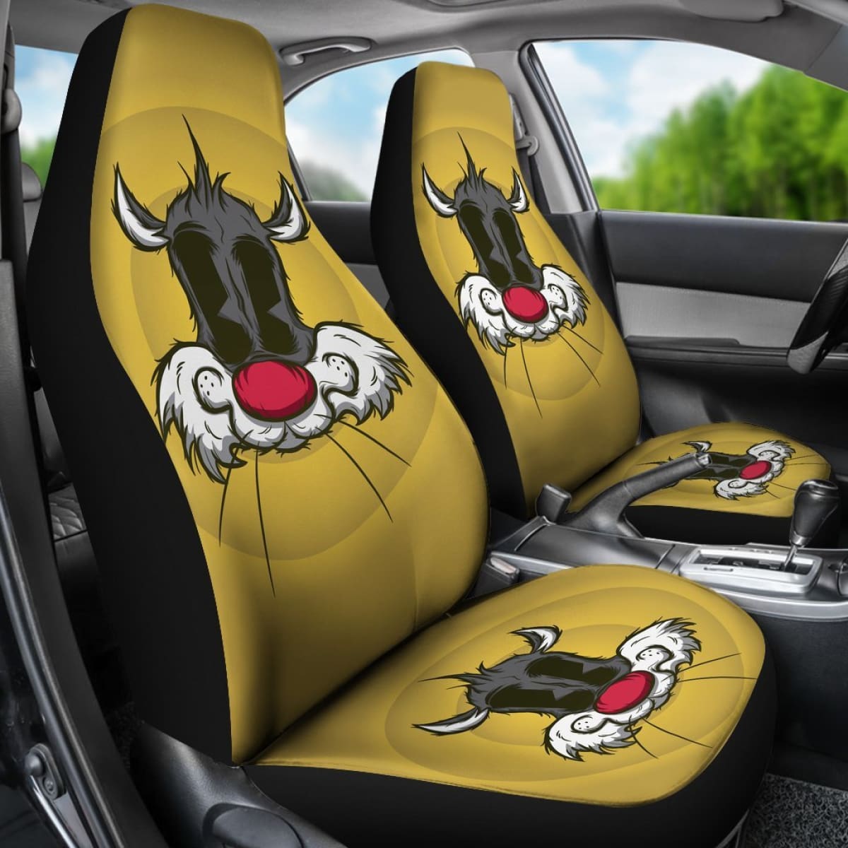 Sylvester Car Seat Covers Looney Tunes Cartoon Fan Gift H200212 Universal Fit 225311