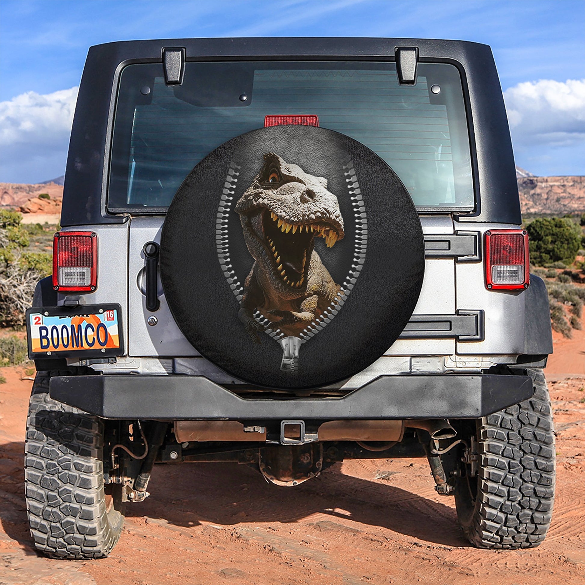 T-Rex 3D Zipper Car Spare Tire Cover
