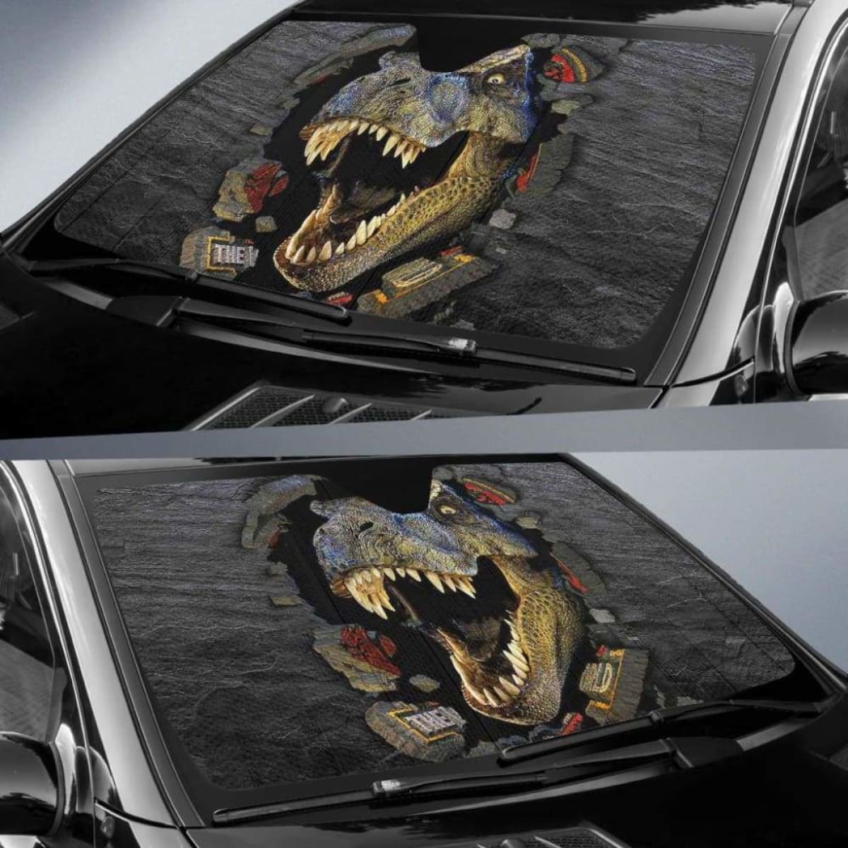 T-Rex 3D Car Auto Sun Shades Universal Fit 051312