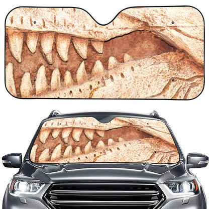 T-Rex Fossil Print Car Windshield Sun Shade