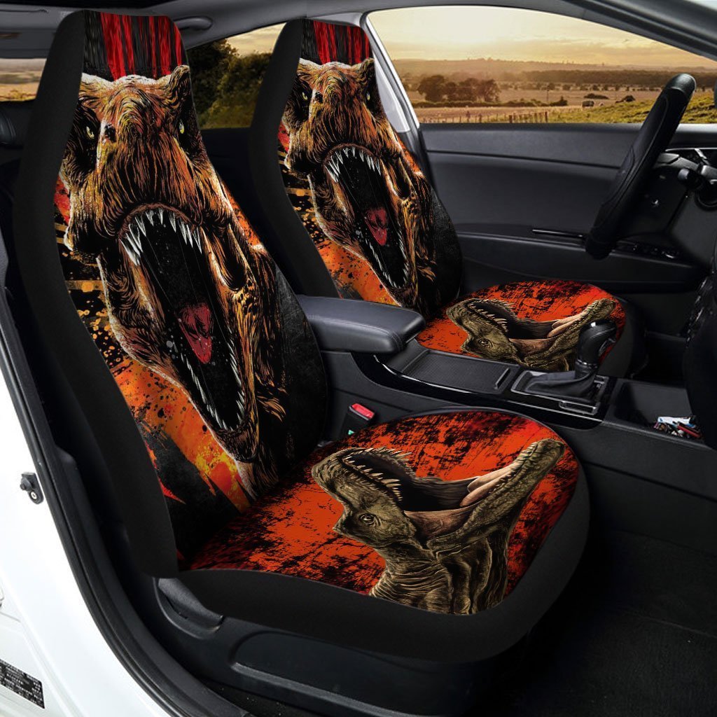 T-Rex Roar Car Seat Covers Custom Dinosaur Car Accessories