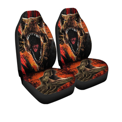 T-Rex Roar Car Seat Covers Custom Dinosaur Car Accessories