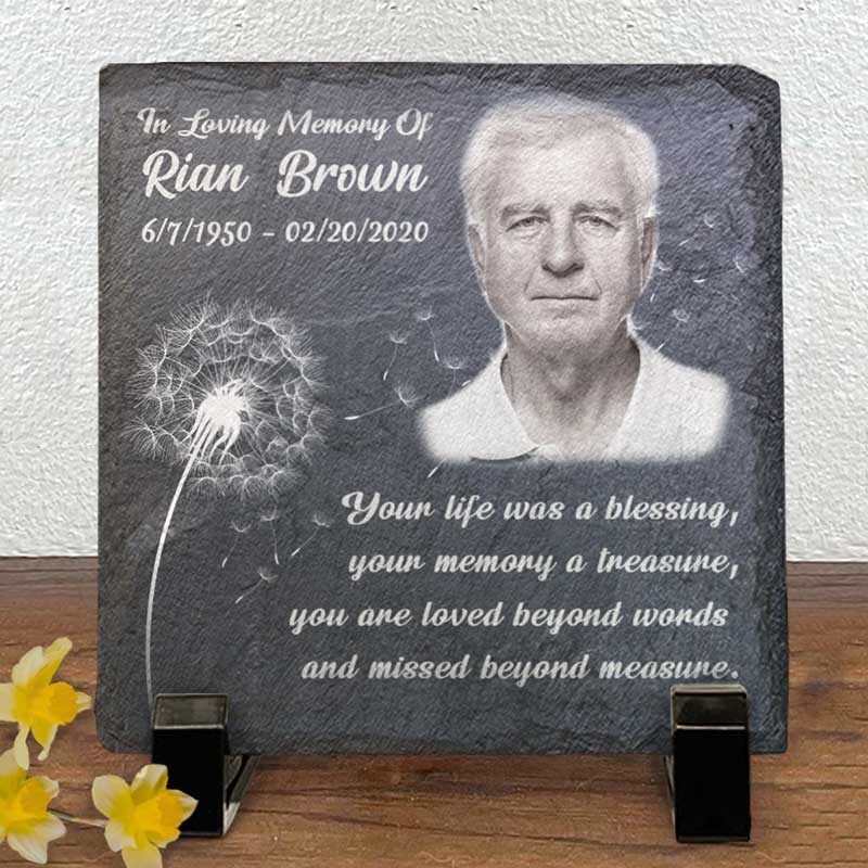 You Are Loved Beyond Words - Personalized Memorial Stone - Upload Image, Memorial Gift, Sympathy Gift