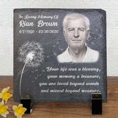 You Are Loved Beyond Words - Personalized Memorial Stone - Upload Image, Memorial Gift, Sympathy Gift